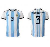 Argentina Nicolas Tagliafico #3 Koszulka Podstawowa MŚ 2022 Krótki Rękaw